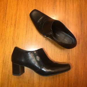Franco Sarto Side Zip Black Heels
